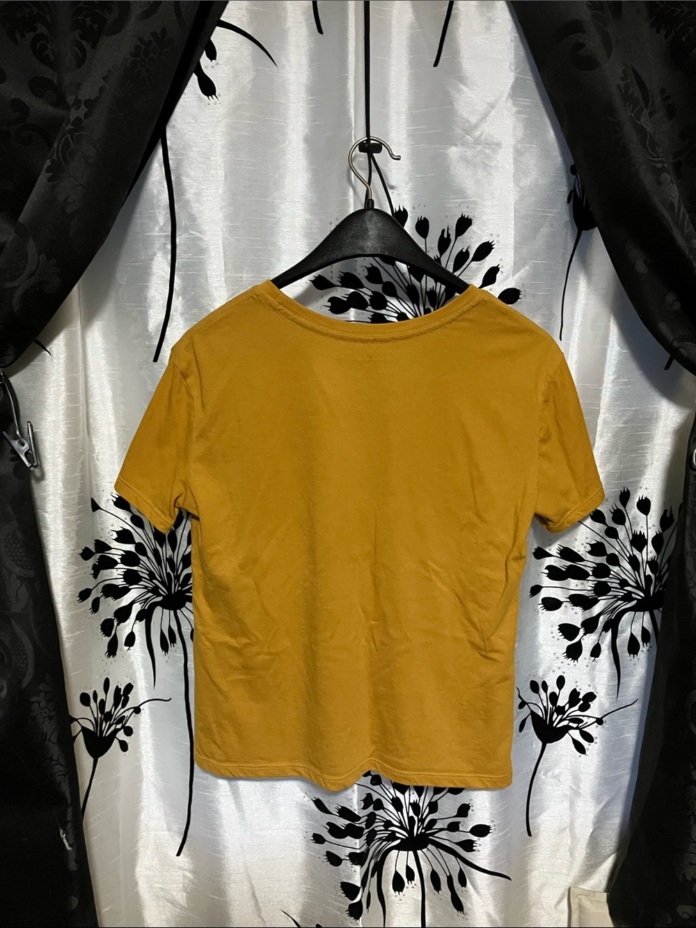 Fifth Sun Mustard Graphic Tee with Navy Print - Picture 3 of 3